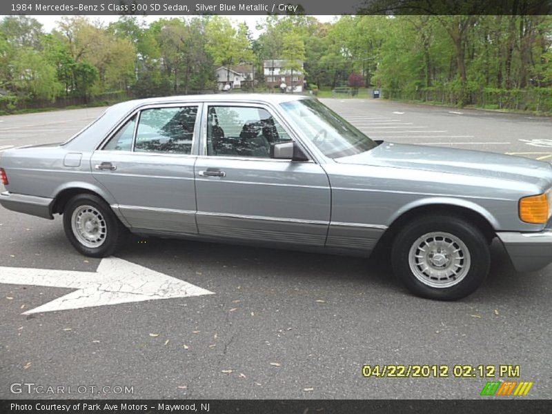 Silver Blue Metallic / Grey 1984 Mercedes-Benz S Class 300 SD Sedan