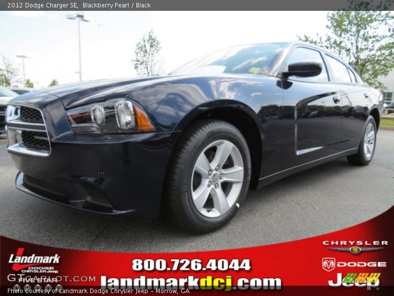 Blackberry Pearl / Black 2012 Dodge Charger SE