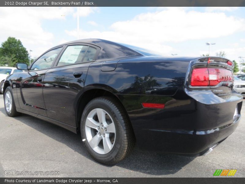Blackberry Pearl / Black 2012 Dodge Charger SE