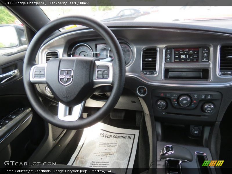 Blackberry Pearl / Black 2012 Dodge Charger SE