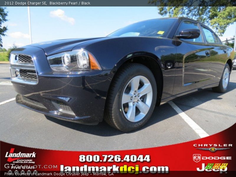 Blackberry Pearl / Black 2012 Dodge Charger SE
