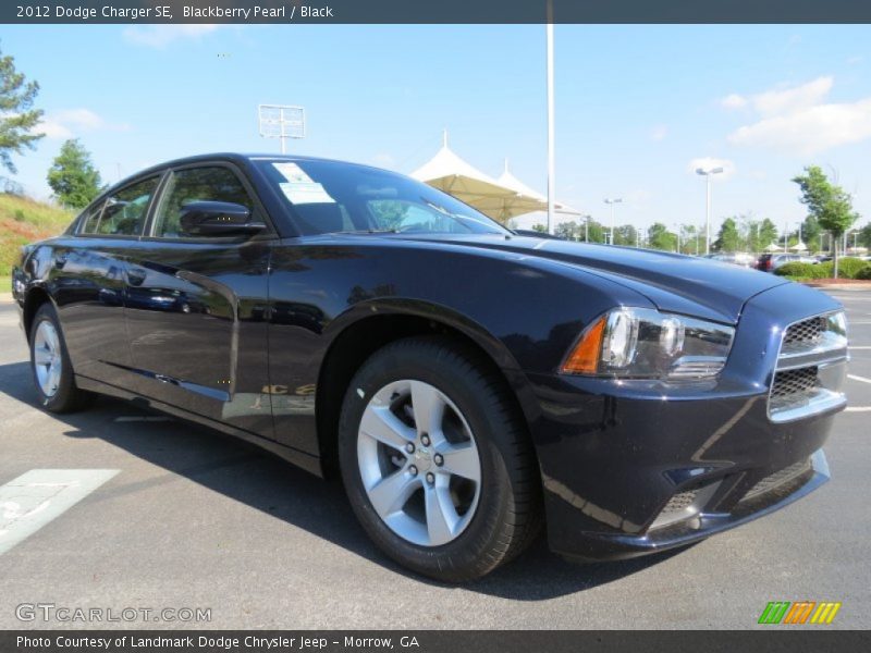 Blackberry Pearl / Black 2012 Dodge Charger SE