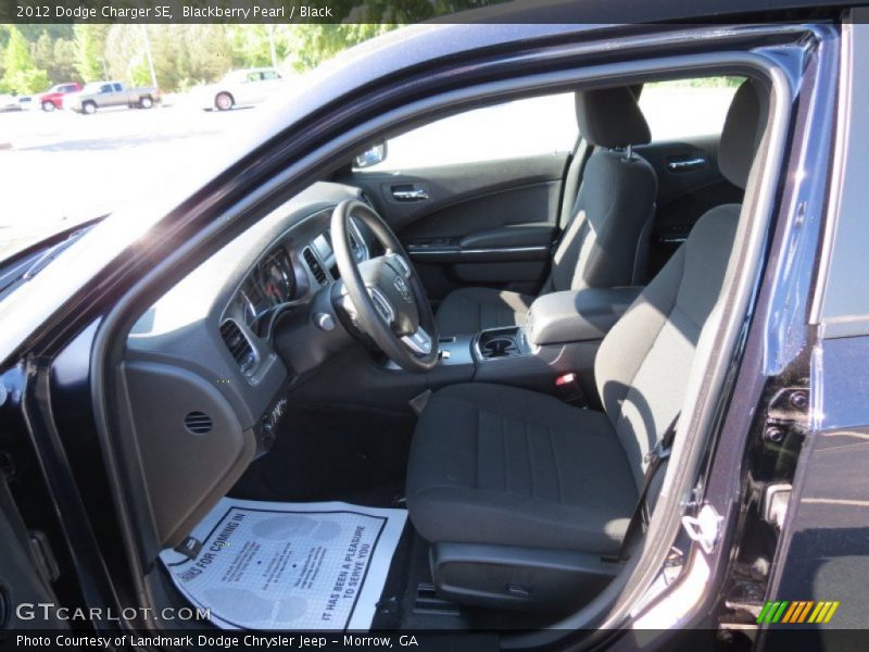 Blackberry Pearl / Black 2012 Dodge Charger SE