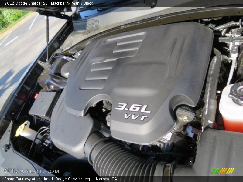 Blackberry Pearl / Black 2012 Dodge Charger SE