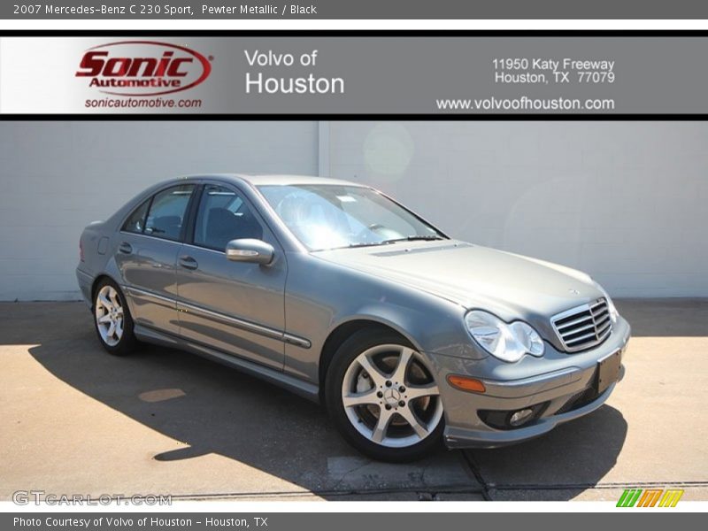 Pewter Metallic / Black 2007 Mercedes-Benz C 230 Sport