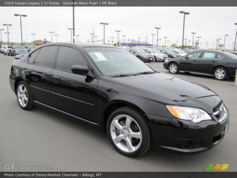 Obsidian Black Pearl / Off Black 2009 Subaru Legacy 2.5i Sedan