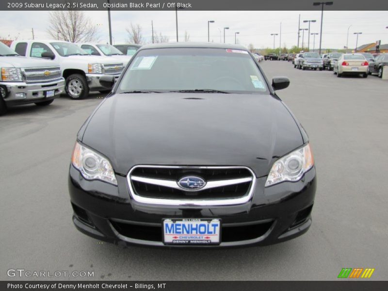 Obsidian Black Pearl / Off Black 2009 Subaru Legacy 2.5i Sedan