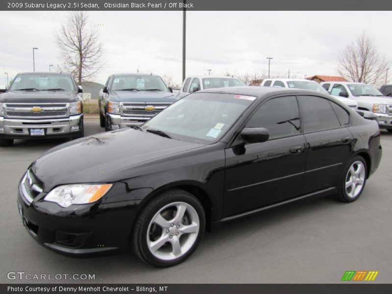 Obsidian Black Pearl / Off Black 2009 Subaru Legacy 2.5i Sedan