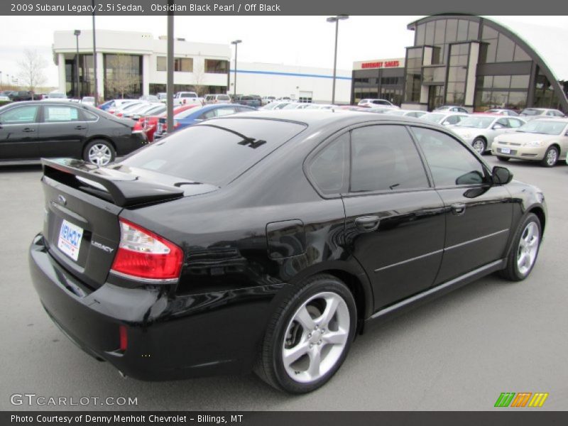 Obsidian Black Pearl / Off Black 2009 Subaru Legacy 2.5i Sedan