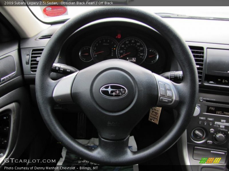 Obsidian Black Pearl / Off Black 2009 Subaru Legacy 2.5i Sedan