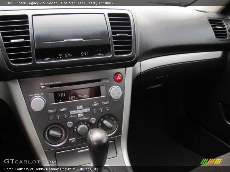 Obsidian Black Pearl / Off Black 2009 Subaru Legacy 2.5i Sedan
