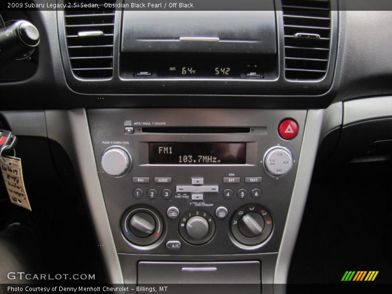 Obsidian Black Pearl / Off Black 2009 Subaru Legacy 2.5i Sedan