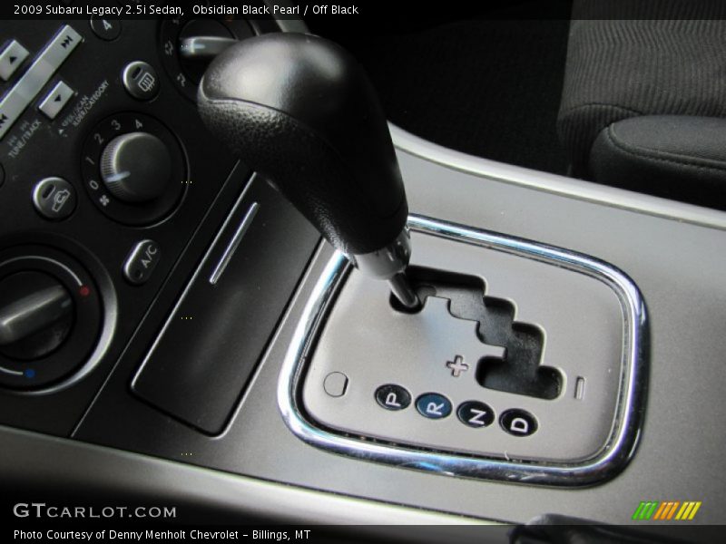 Obsidian Black Pearl / Off Black 2009 Subaru Legacy 2.5i Sedan