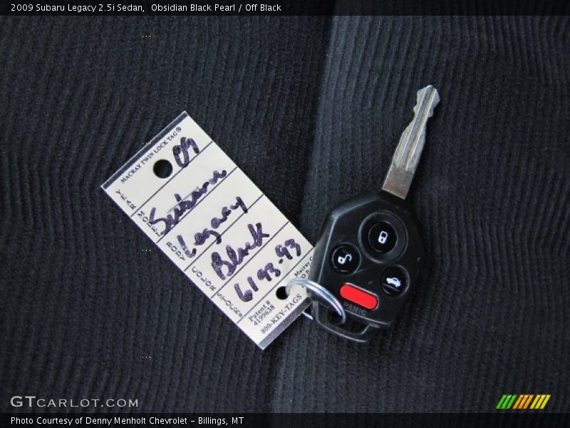 Obsidian Black Pearl / Off Black 2009 Subaru Legacy 2.5i Sedan