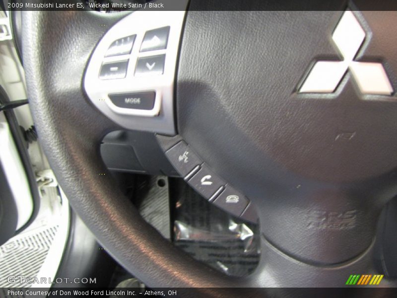 Wicked White Satin / Black 2009 Mitsubishi Lancer ES