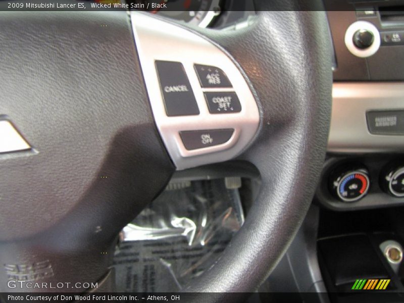 Wicked White Satin / Black 2009 Mitsubishi Lancer ES