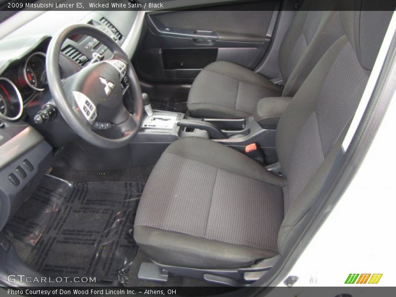 Wicked White Satin / Black 2009 Mitsubishi Lancer ES