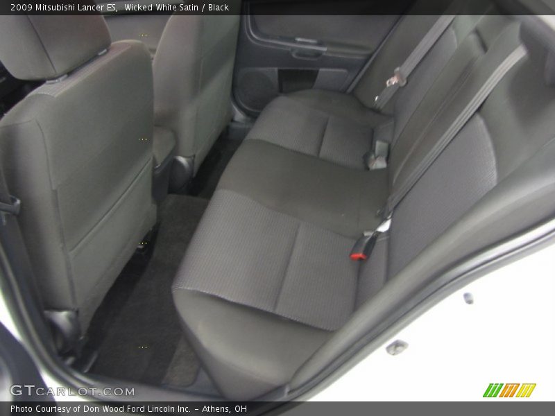 Wicked White Satin / Black 2009 Mitsubishi Lancer ES