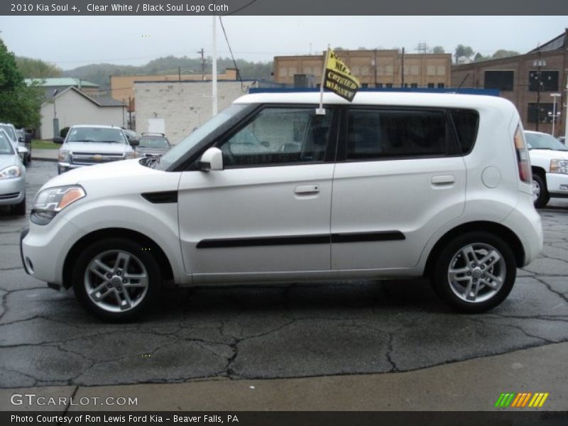 Clear White / Black Soul Logo Cloth 2010 Kia Soul +