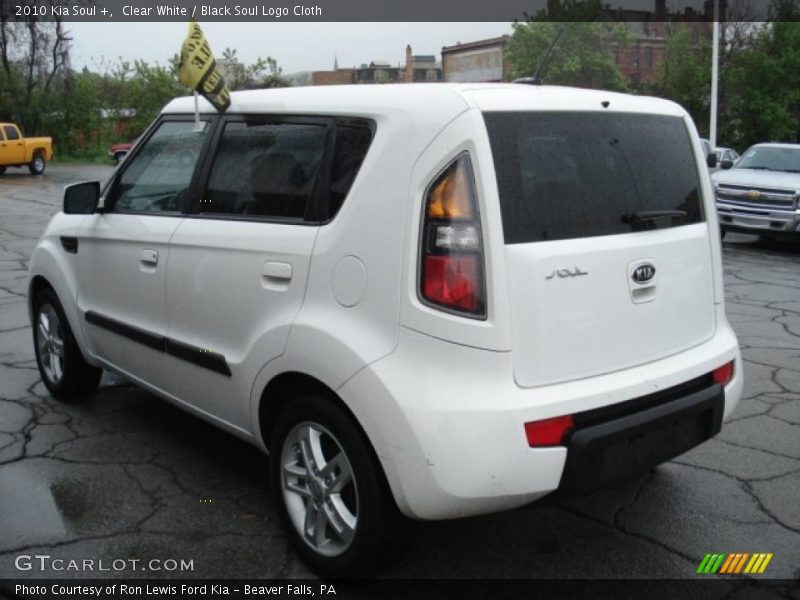 Clear White / Black Soul Logo Cloth 2010 Kia Soul +