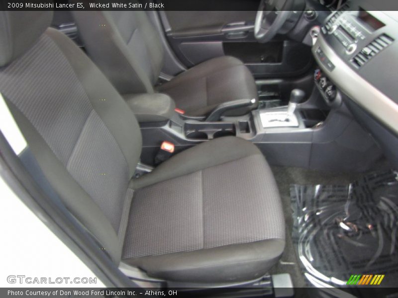 Wicked White Satin / Black 2009 Mitsubishi Lancer ES