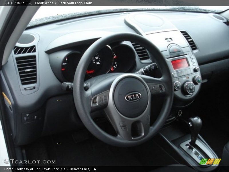 Clear White / Black Soul Logo Cloth 2010 Kia Soul +