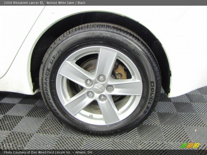 Wicked White Satin / Black 2009 Mitsubishi Lancer ES