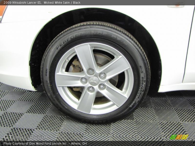 Wicked White Satin / Black 2009 Mitsubishi Lancer ES