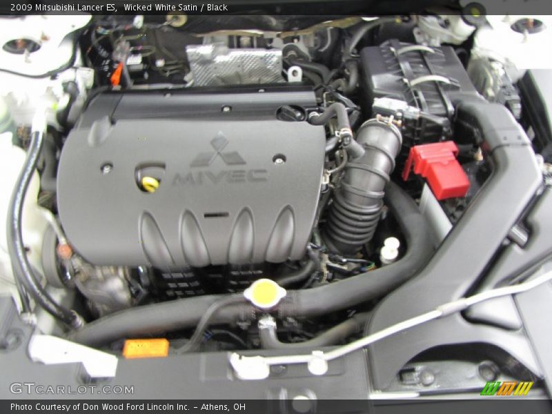 Wicked White Satin / Black 2009 Mitsubishi Lancer ES