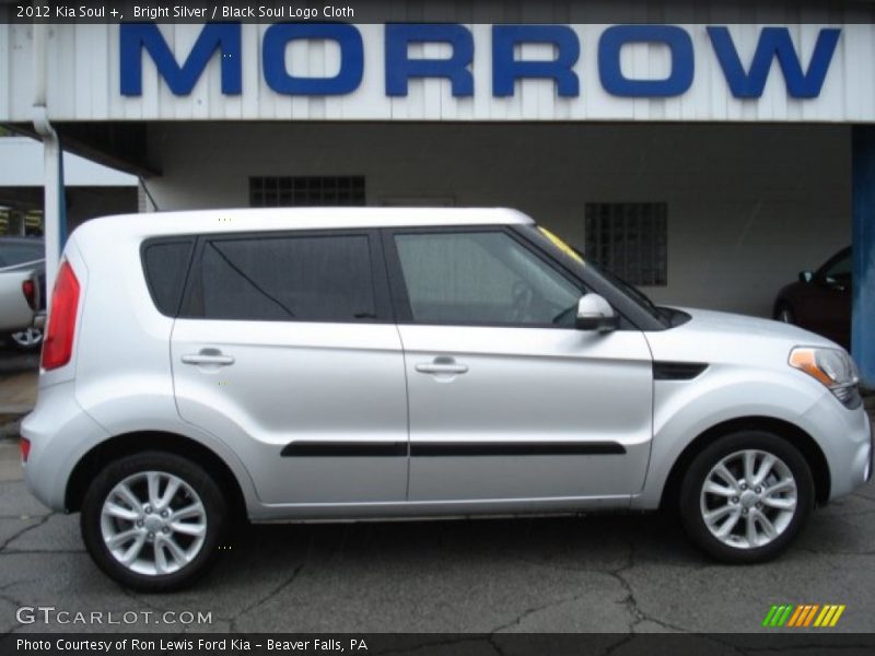 Bright Silver / Black Soul Logo Cloth 2012 Kia Soul +