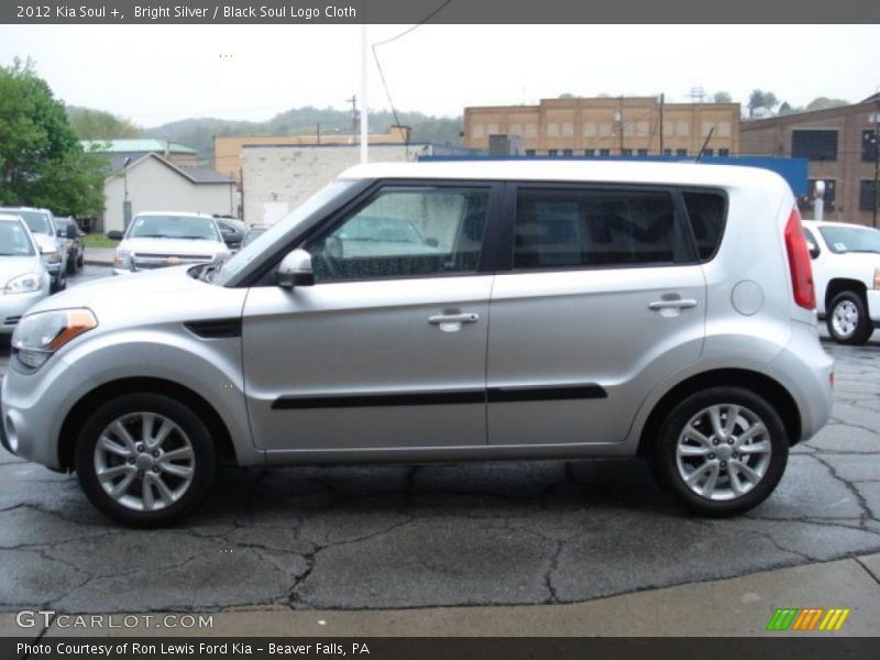 Bright Silver / Black Soul Logo Cloth 2012 Kia Soul +