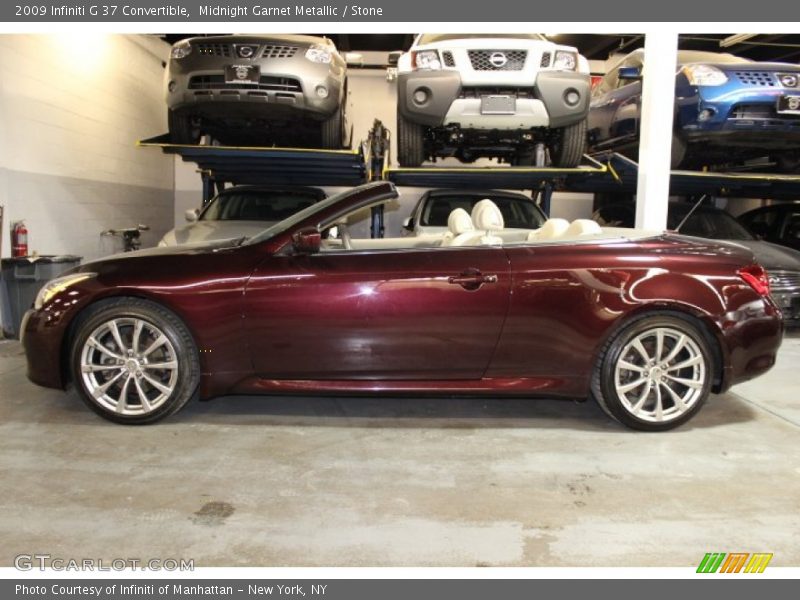 Midnight Garnet Metallic / Stone 2009 Infiniti G 37 Convertible