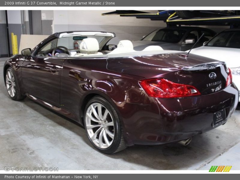 Midnight Garnet Metallic / Stone 2009 Infiniti G 37 Convertible
