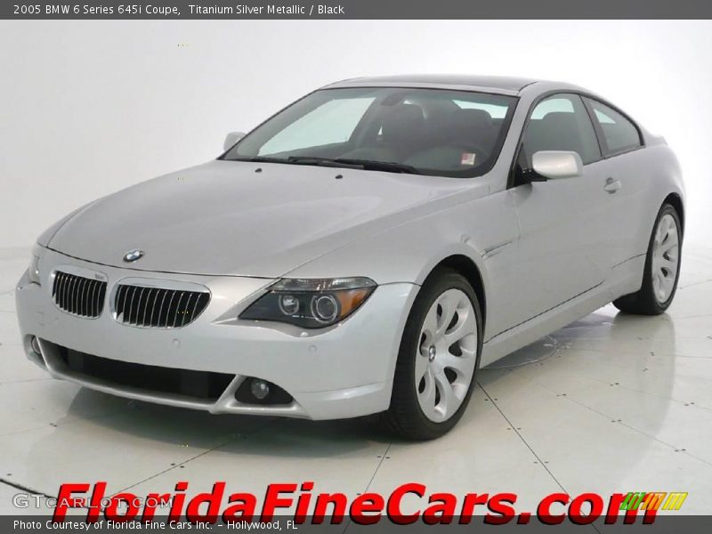 Titanium Silver Metallic / Black 2005 BMW 6 Series 645i Coupe