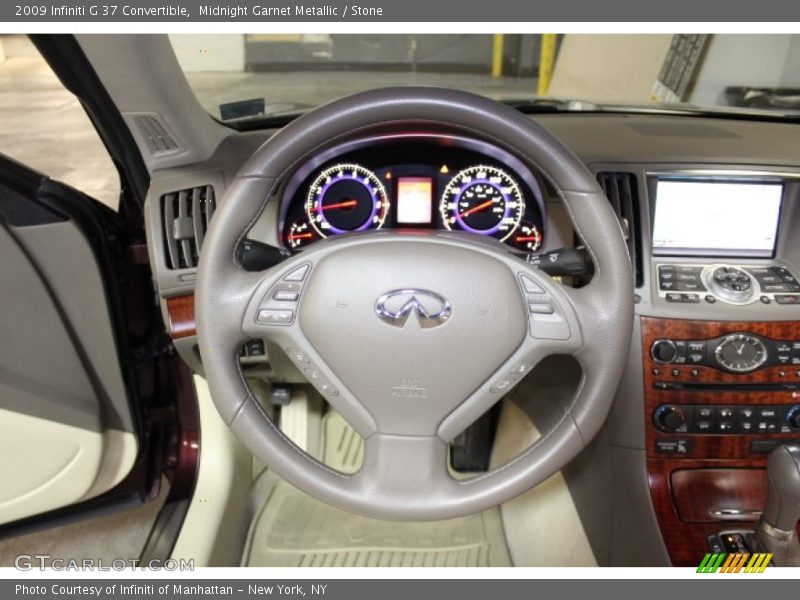 Midnight Garnet Metallic / Stone 2009 Infiniti G 37 Convertible