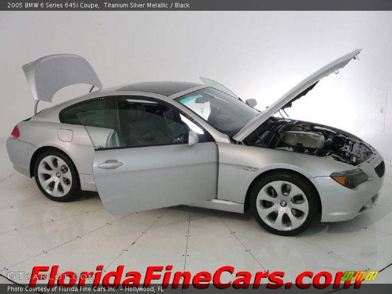 Titanium Silver Metallic / Black 2005 BMW 6 Series 645i Coupe