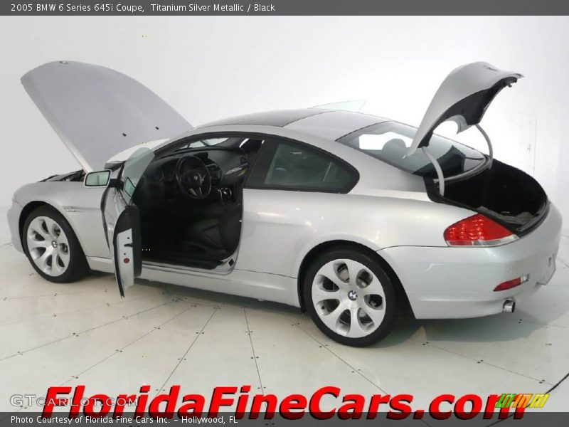 Titanium Silver Metallic / Black 2005 BMW 6 Series 645i Coupe