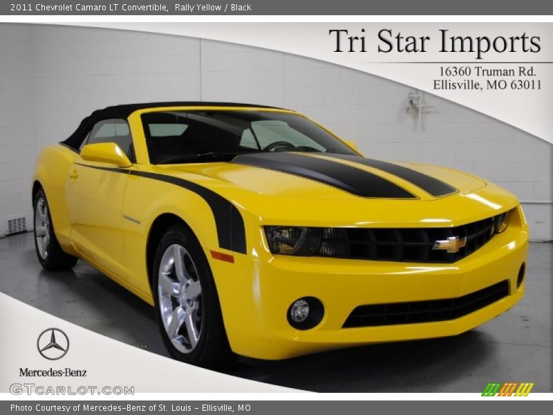 Rally Yellow / Black 2011 Chevrolet Camaro LT Convertible