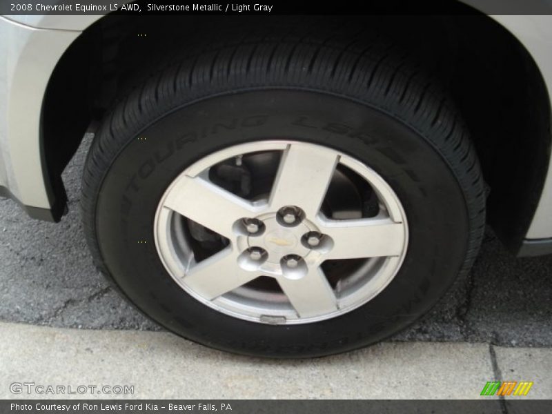 Silverstone Metallic / Light Gray 2008 Chevrolet Equinox LS AWD