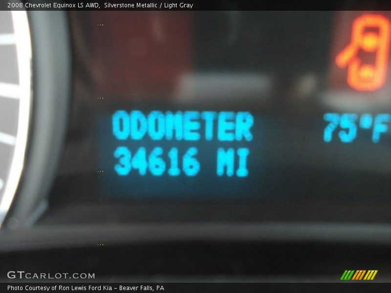 Silverstone Metallic / Light Gray 2008 Chevrolet Equinox LS AWD