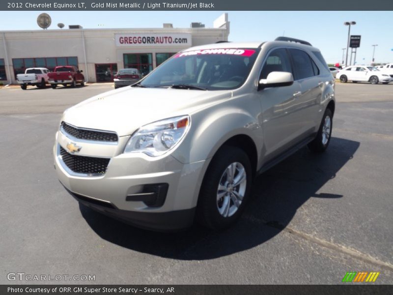 Gold Mist Metallic / Light Titanium/Jet Black 2012 Chevrolet Equinox LT