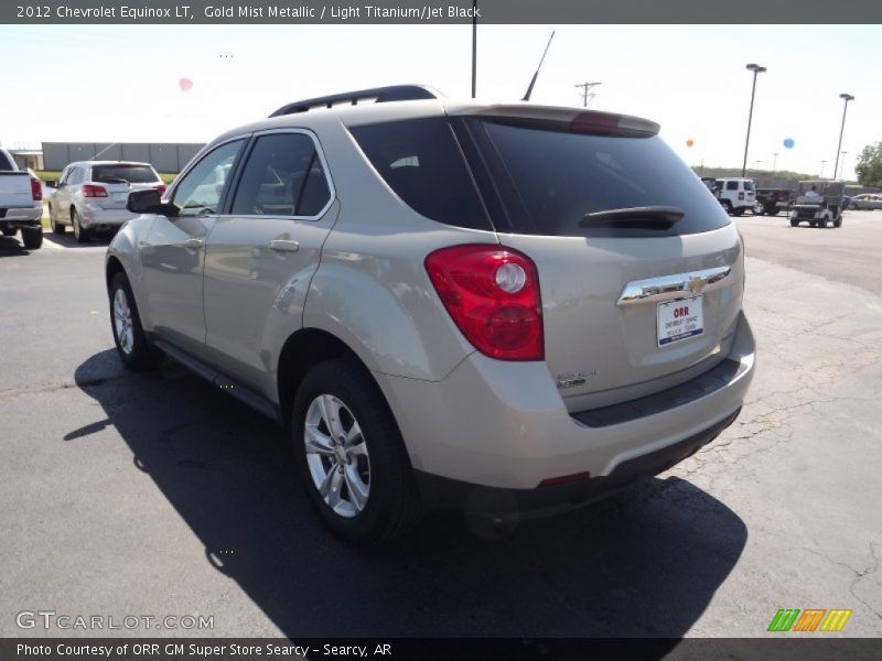 Gold Mist Metallic / Light Titanium/Jet Black 2012 Chevrolet Equinox LT