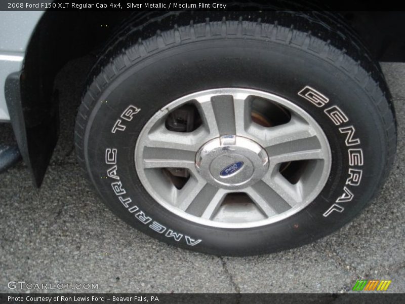 Silver Metallic / Medium Flint Grey 2008 Ford F150 XLT Regular Cab 4x4