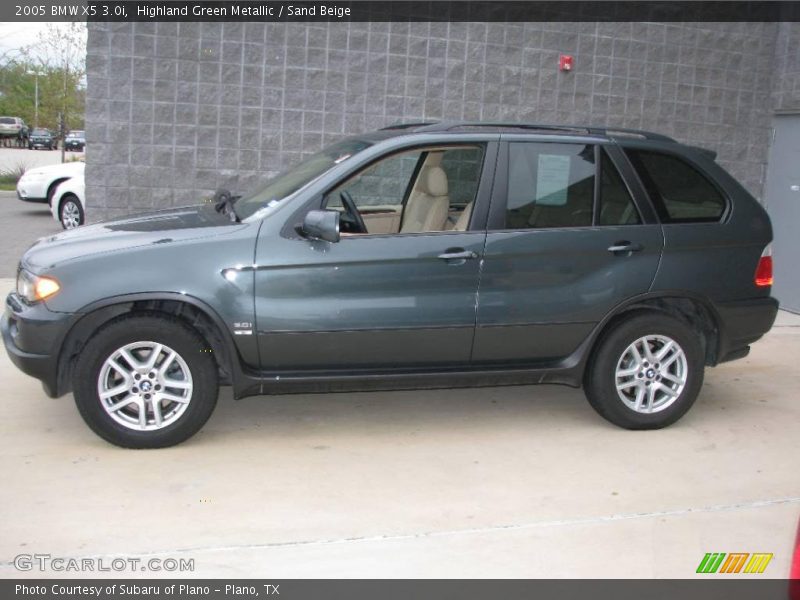 Highland Green Metallic / Sand Beige 2005 BMW X5 3.0i