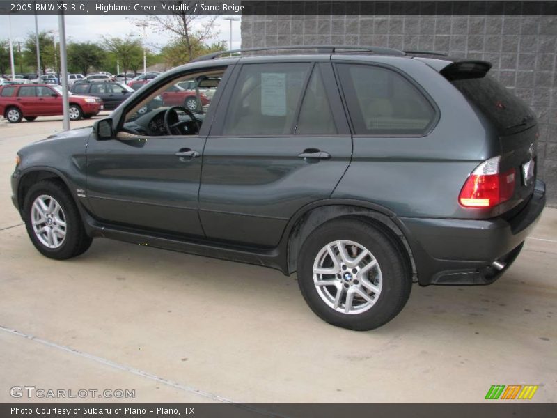 Highland Green Metallic / Sand Beige 2005 BMW X5 3.0i
