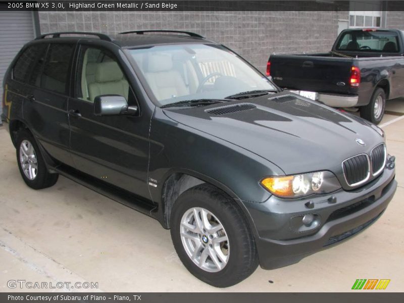 Highland Green Metallic / Sand Beige 2005 BMW X5 3.0i