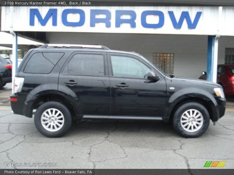 Black / Black 2009 Mercury Mariner Premier 4WD