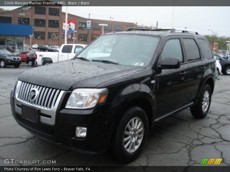 Black / Black 2009 Mercury Mariner Premier 4WD