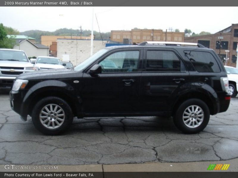 Black / Black 2009 Mercury Mariner Premier 4WD