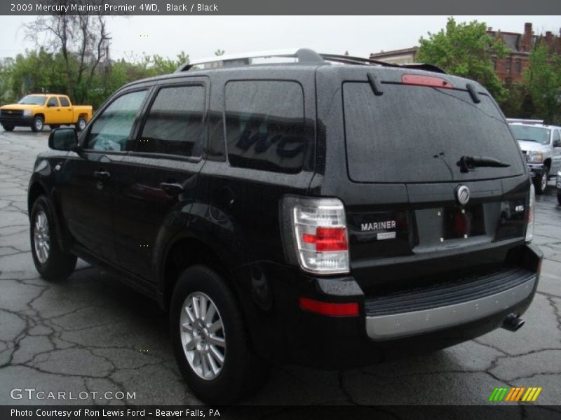 Black / Black 2009 Mercury Mariner Premier 4WD